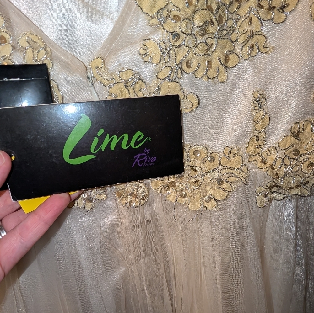 Lime By Riva Ballerina Cocktail Dress- NWT Size 16 - Picture 3 of 6